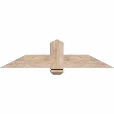 Ekena Millwork Eugene Smooth Timber Gable Bracket, Douglas Fir, 48"W x 12"H x 3 1/2"D x 5 1/2"F, 6/12 Pitch GBW048X12X0406EUG00SDF